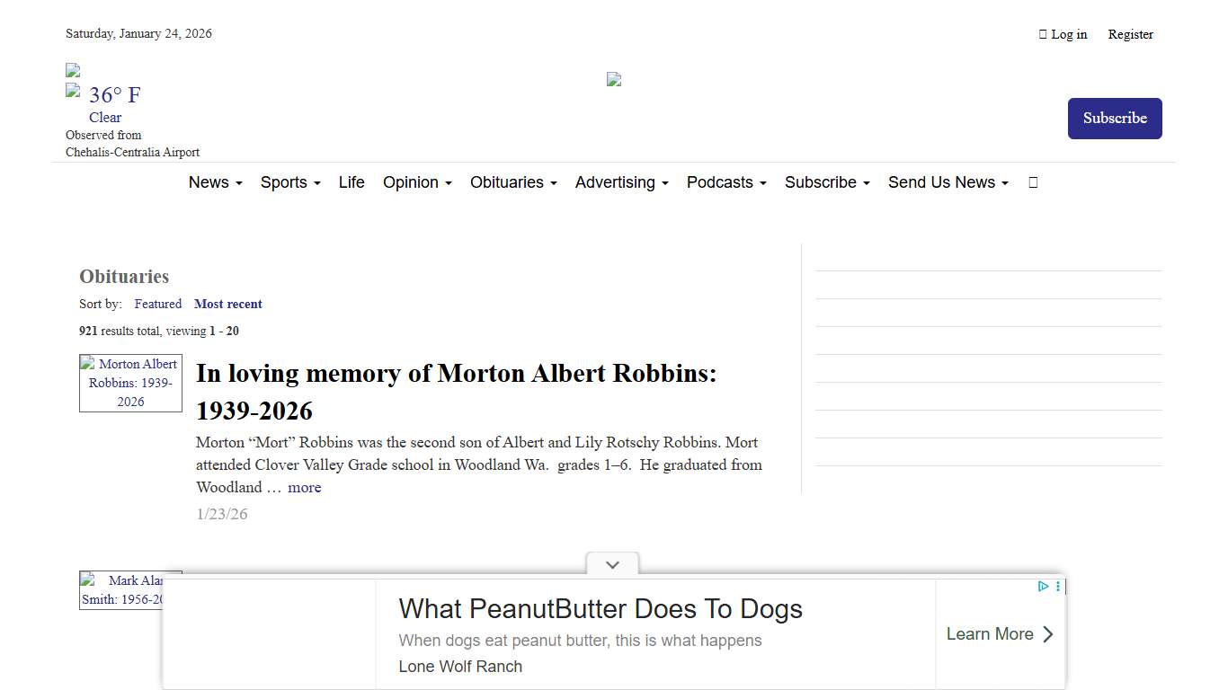 Obituaries The Daily Chronicle